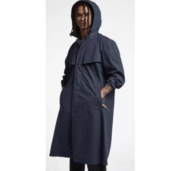 Nike Nikelab X Made In Italy Thunder Blue Long Jacket Coat AO0854-471 Men Small - Picture 1 of 9